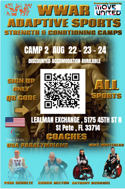A flyer for adaptive sports camp.